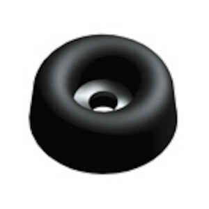 Keystone .937" Recessed Bumper, .937" Dia., .375" H, Rubber, Black