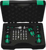 Wera Tools 7440/41/42 Kraftform Torque Screwdriver Set 0.3-6.0 Nm, 27 Pieces