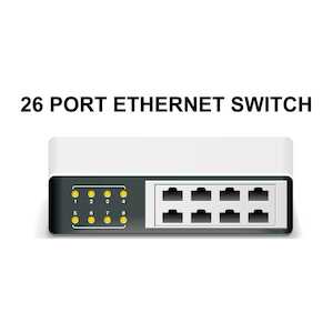 SCS 26 Port Ethernet Switch for Static Management Program Installations