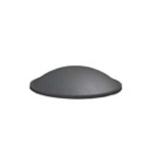 Keystone Domed Bumper, Adhesive-Backed, .250" Dia., .062" H, Black, 578/Pack
