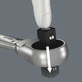 Wera Tools 8003 A Zyklop Metal Ratchet with Push-through Square & 1/4" Drive, 1/4" x 141 mm