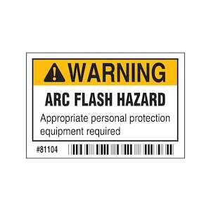 Brady Arc Flash Labels, Self-Sticking Polyester, 2" H x 3" W, Black/Orange on White, 100/Roll