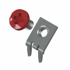 Keystone 45° Slim-Line PC Screw Terminal, 6-32 Thread, Red, .36" L