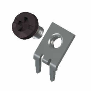 Keystone 45° Slim-Line PC Screw Terminal, 6-32 Thread, Black, .36" L