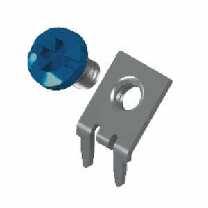 Keystone 45° Slim-Line PC Screw Terminal, 6-32 Thread, Blue, .36" L