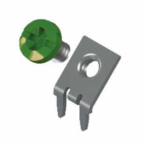 Keystone 45° Slim-Line PC Screw Terminal, 6-32 Thread, Green, .36" L
