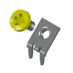 Keystone 45° Slim-Line PC Screw Terminal, 6-32 Thread, Yellow, .36" L