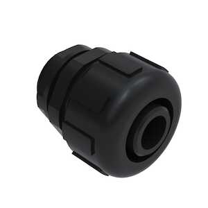 Heyco 1 1/2" Straight Thru Liquid Tight Conduit Conduit Fitting, NPT 1 1/2 Thread, 2.28" L, Nylon, Black