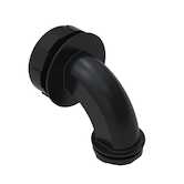 Heyco 1 1/2" 90° Elbow Liquid Tight Conduit Fitting, NPT 1 1/4 Thread, 3.96" L, Nylon, Black