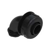 Heyco 1 1/2" 90° Elbow Liquid Tight Conduit Fitting, NPT 1 1/4 Thread, 3.96" L, Nylon, Black
