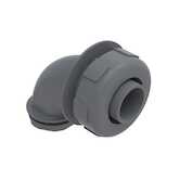 Heyco 1 1/4" 90° Elbow Liquid Tight Conduit Fitting, NPT 1 1/4 Thread, 4.73" L, Nylon, Gray