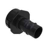 Heyco 1/2" Straight Thru Quick Twist Liquid Tight Tubing Fitting, NPT 1/2 Thread, 1.38" L, Nylon, Black