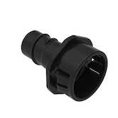 Heyco 1/2" Straight Thru Quick Twist Liquid Tight Tubing Fitting, NPT 1/2 Thread, 1.38" L, Nylon, Black