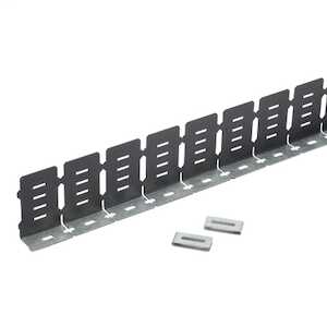 Panduit Panduct® Panelmax™ EMI Noise Shield Kit for 3" Height Panduit Wiring Duct, Two 3' Sections, 4 Bonding Clips, Steel, Black