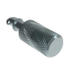 Southco DZUS Lion Quarter-Turn Stud, Large Size, Knurled, Steel, Zinc Plate, Bright Chromate