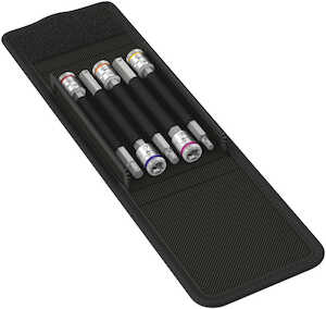 Wera Tools 8740 A HF 1 Zyklop Bit Socket Set with Holding Function, 1/4" Drive, 5 Pieces