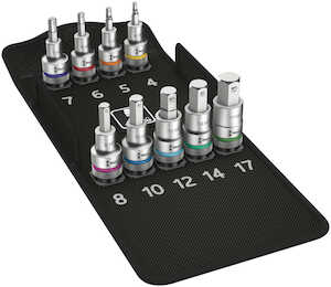 Wera Tools 8740 C HF 1 Zyklop Bit Socket Set, 1/2" Drive with Holding Function, 9 Pieces
