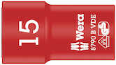 Wera Tools 8790 B VDE Zyklop 3/8" Socket, Insulated, 15 x 46 mm