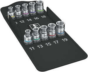 Wera Tools 8790 HMC HF 1 Zyklop Socket Set, 1/2" Drive with Holding Function, 10 Pieces
