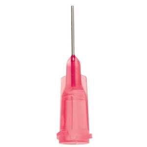Loctite Dispense Needle 20 Gauge, Stainless Steel Straight, 1/2" long, Helix thread, Pink, 50/Pack