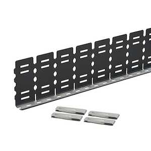 Panduit Panduct® Panelmax™ EMI Noise Shield Kit for 4" Height Panduit Wiring Duct, Two 3' Sections, 4 Bonding Clips, Steel, Black