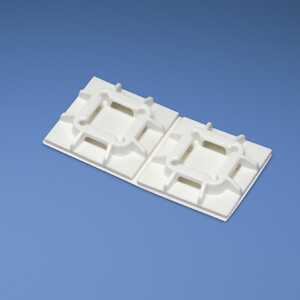 Panduit Adhesive Cable Tie Mount, 0.75 x 0.75", White, Japan, 100/Pack