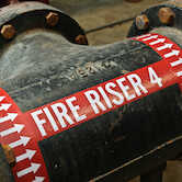 Brady Pipe Marker Tape with Arrows, Vinyl, White on Blue, 2" x 30 Yd