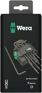 Wera Tools 967/9 TX 1 SB L-Key Set, BlackLaser, 9 Pieces