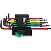 Wera Tools 967/9 TX BO Multicolour 1 L-Key Set for Tamper-proof TORX Screws, BlackLaser, 9 Pieces
