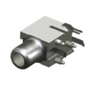 Keypbone Horizontal Phono Jack, .512" L, PBT, White