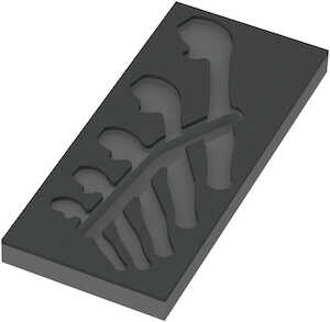 Wera Tools 9832 Foam Insert 6004 Joker Set 1, Empty, 172 x 30 x 392 mm