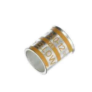 Color-Keyed Copper Cable Joint, Wire Range Min: (3) #2 STR, Max: (2) #1/0 with (2) #8 STR, Tin Plated, Die Color CodeYellow, 50 Pack