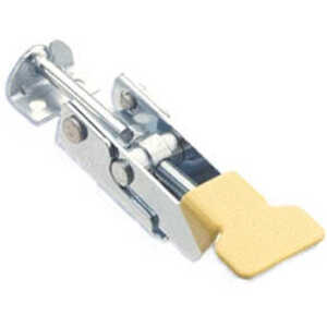 Southco Over-Center Draw Latch, Large Size, Type A Keeper, Steel, Zinc Plate, Bright Chromate, w/ Yellow Vinyl Grip