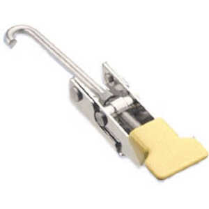Southco Over-Center Draw Latch, Large Size, without Keeper, Stainless Steel, Passivated, w/ Yellow Vinyl Grip