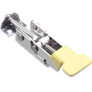 Southco Over-Center Draw Latch, Large Size, Type A Keeper, Stainless Steel, Passivated, w/ Yellow Vinyl Grip