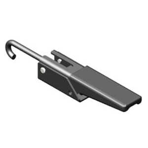 Southco Over-Center Draw Latch, Heavy-Duty Size, without Keeper, Steel, Powder Coat, Black, w/ Black Vinyl Grip
