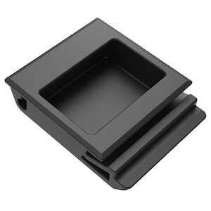 Southco Push-to-Close Slide Latch, Snap-in, Large, 2.2mm (.09") Panel Thickness, ABS, Black