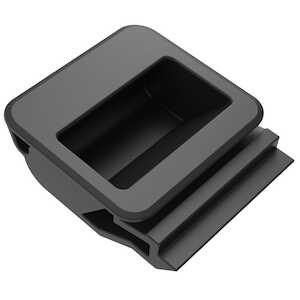 Southco Push-to-Close Slide Latch, Snap-in, Large, 2.2mm (.09") Panel Thickness, ABS, Black