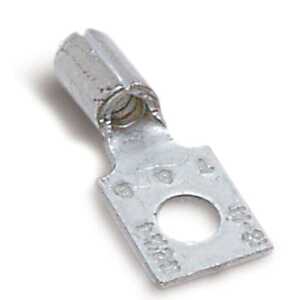 Sta-Kon Non-Insualted Rectangular Ring Terminal, Length .65", Width .237", Bolt Hole #4, Wire Range 22-18 AWG, Copper, Tin Plate, 1,000 Pack, MS21004-1