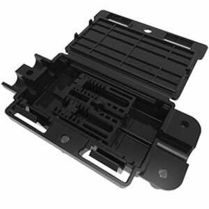 Southco AC Cable Splitter, Polypropylene, Black