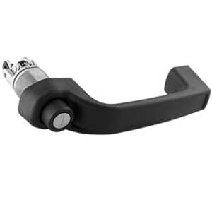Southco Actuator, Single or Multi Point, Direct Pull, Push Button Handle, CH 751 Key (2 Keys Included), Nylon, Black