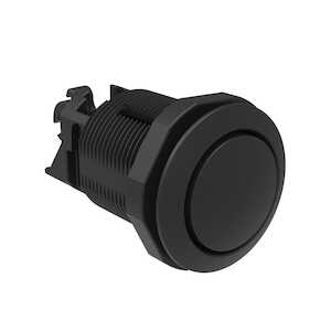 Southco Actuator, Push Button Handle, Non-Locking, Glass-filled Nylon, Black