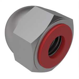 ZAGO 1/4"-32 Acorn Sealing Nut, Stainless Steel, Silicone O-Ring