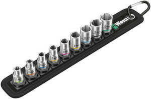 Wera Tools Belt A 4 Zyklop Socket Set, 1/4" Drive, 9 Pieces