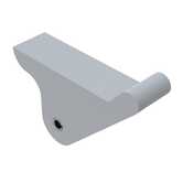 Bivar PCB Card Ejector, .062" PCB Width, .98" Upturned Lever, Nylon, Natural, Preassembled Pin