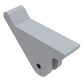 Bivar PCB Card Ejector, .062" PCB Width, .98" Upturned Lever, Nylon, Natural, Preassembled Pin