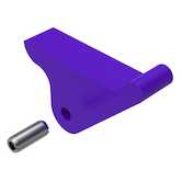 Bivar PCB Card Ejector, .062" PCB Width, .98" Upturned Lever, Nylon, Violet