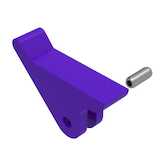 Bivar PCB Card Ejector, .062" PCB Width, .98" Upturned Lever, Nylon, Violet