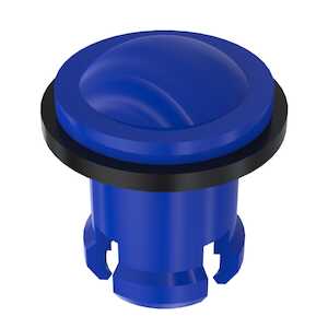 Bivar Rigid Light Pipe Lens Cap, .25" Dia, Blue