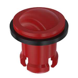 Bivar Rigid Light Pipe Lens Cap, .25" Dia, Red